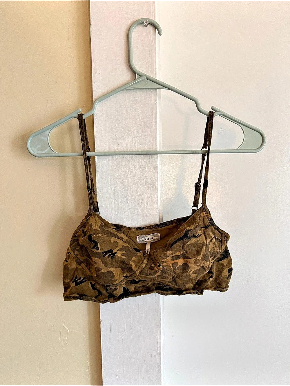 kirr a Camo Bra in Brown & Green Large